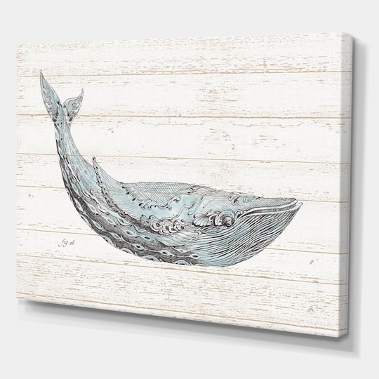 Designart - Blue Whale Watercolor